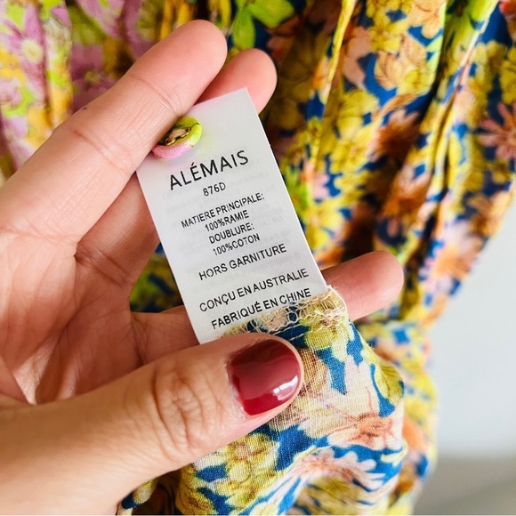 ALEMAIS Daisy Patchwork Shirt Dress Size 4 US - Picture 7 of 8